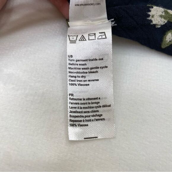 Amuse Society Talis Black Floral Print Swing Dress Size Extra Small - Picture 13 of 16